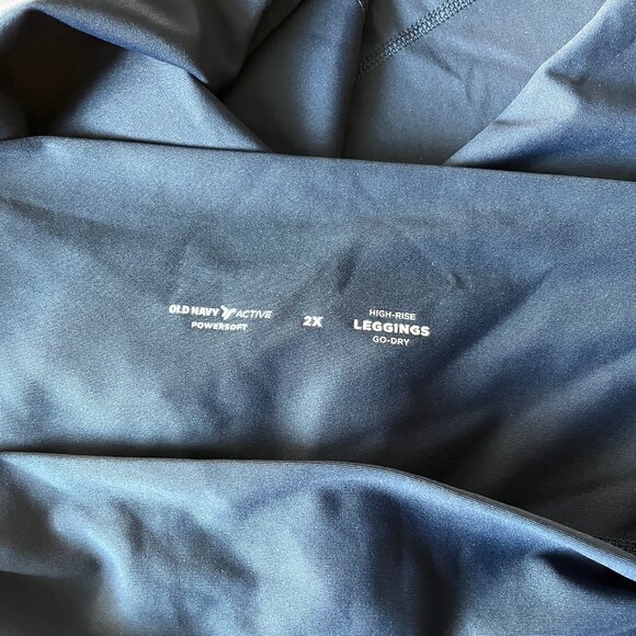 NWT 2X Women’s Old Navy Powersoft Leggings NAVY 7/8 Ankle Length - Picture 6 of 11